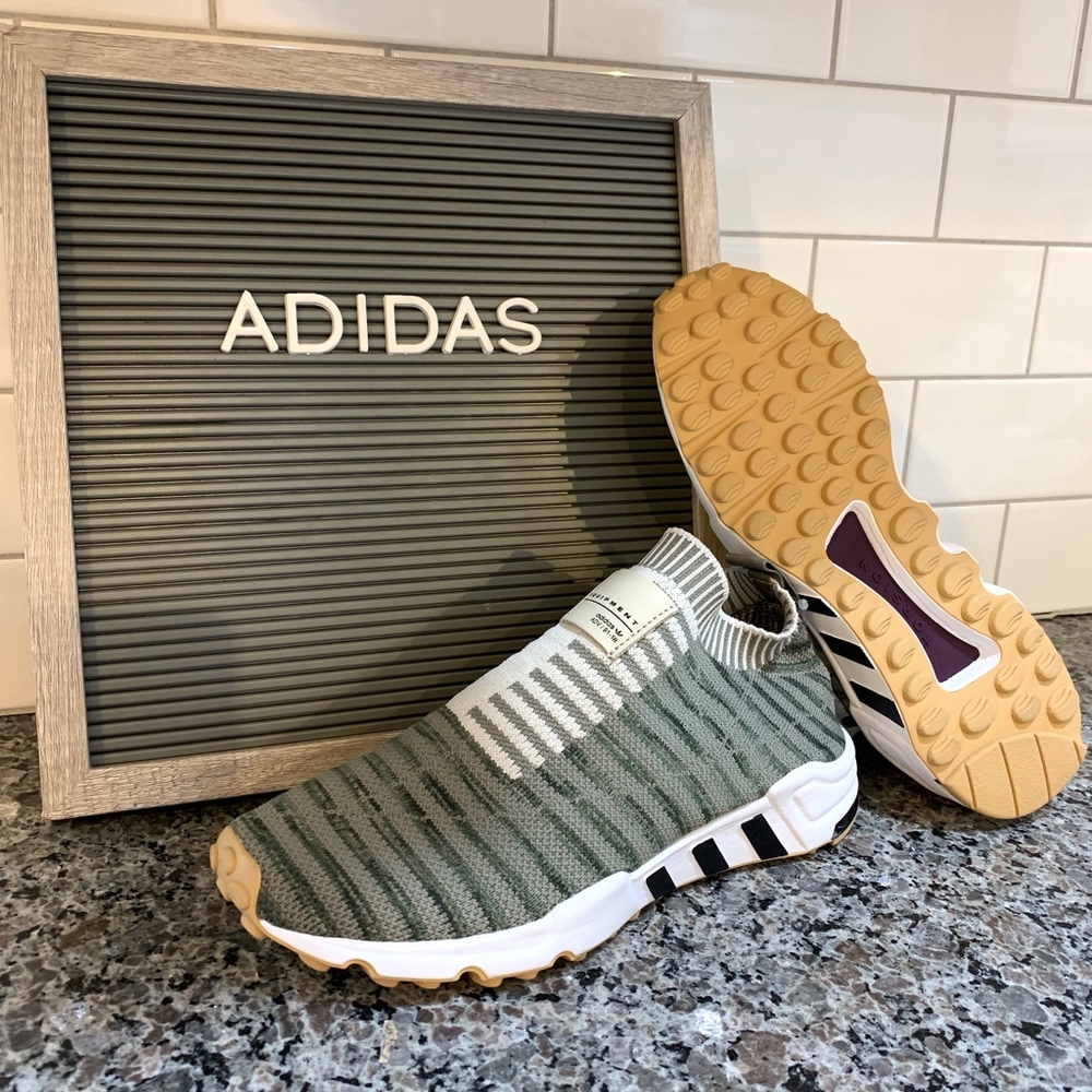 Adidas Women’s EQT Sock Primeknit Cargo-Brown New - Picture 5 of 8